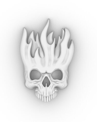 skull flame 3D print model