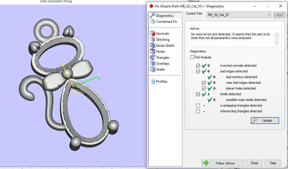 Pendant Cat 3D print model_7