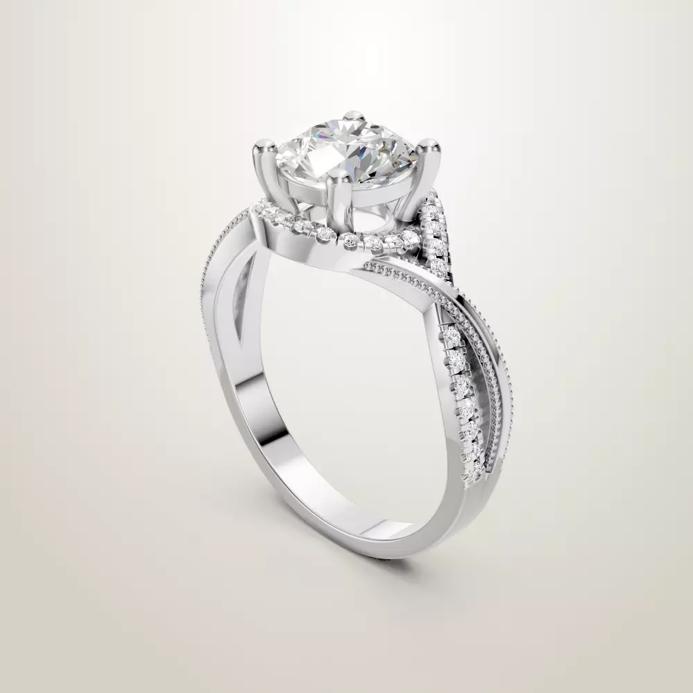 Engagement Wedding Ring 87 3D print model