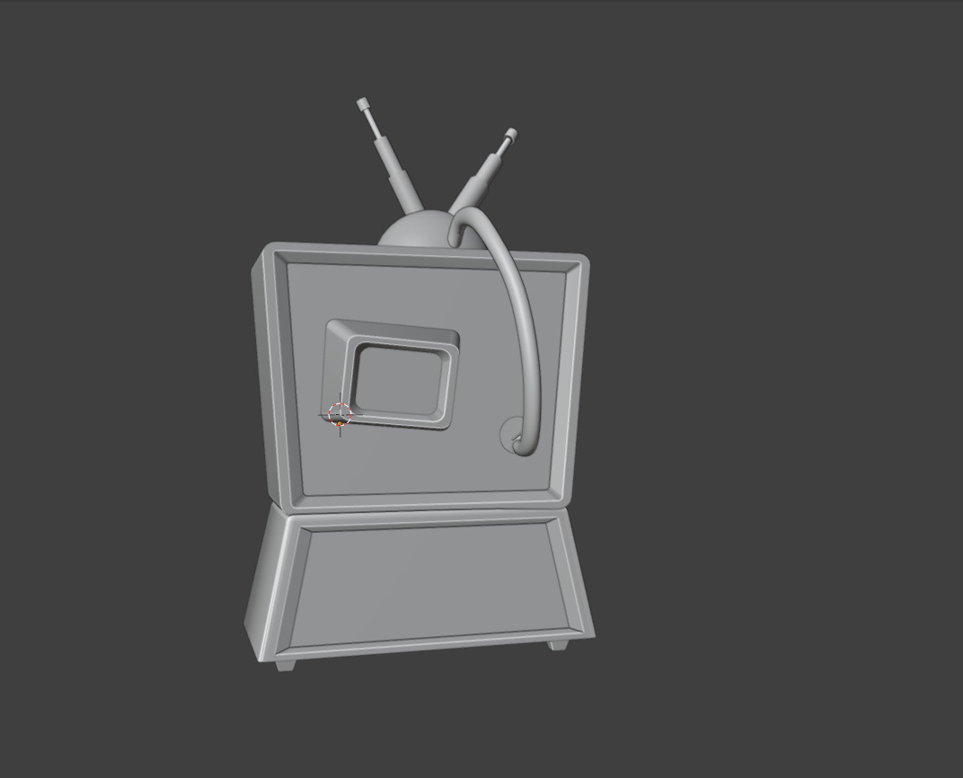 Toon-Style Low-Poly TV 3D model_4