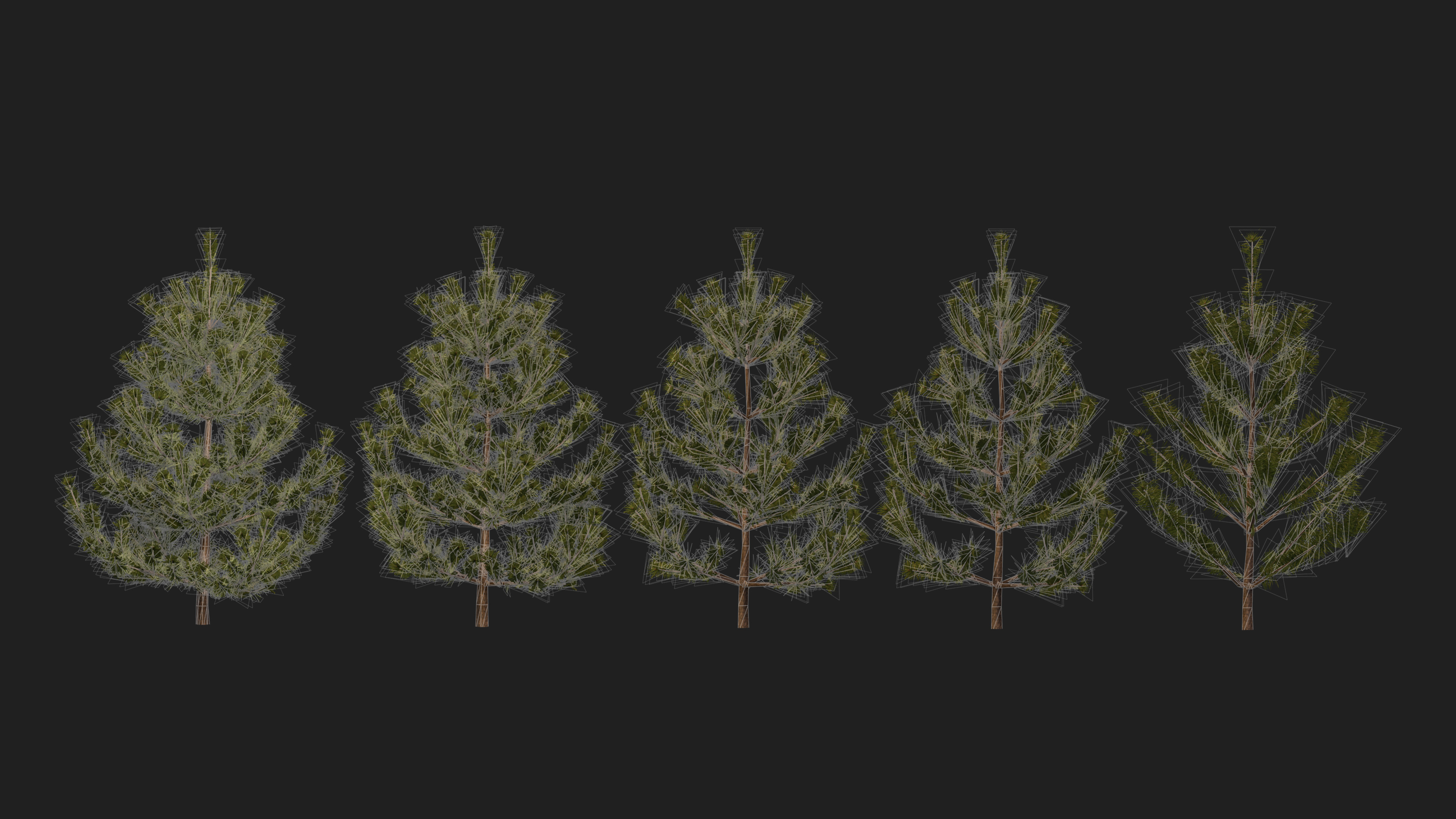 Pine tree Low-poly 3D model_3