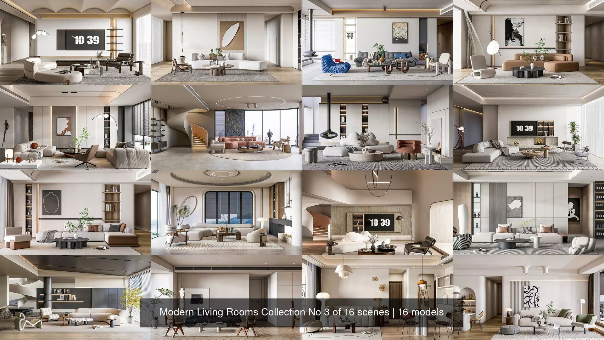 Modern Living Rooms Collection No 3 of 16 scenes _0