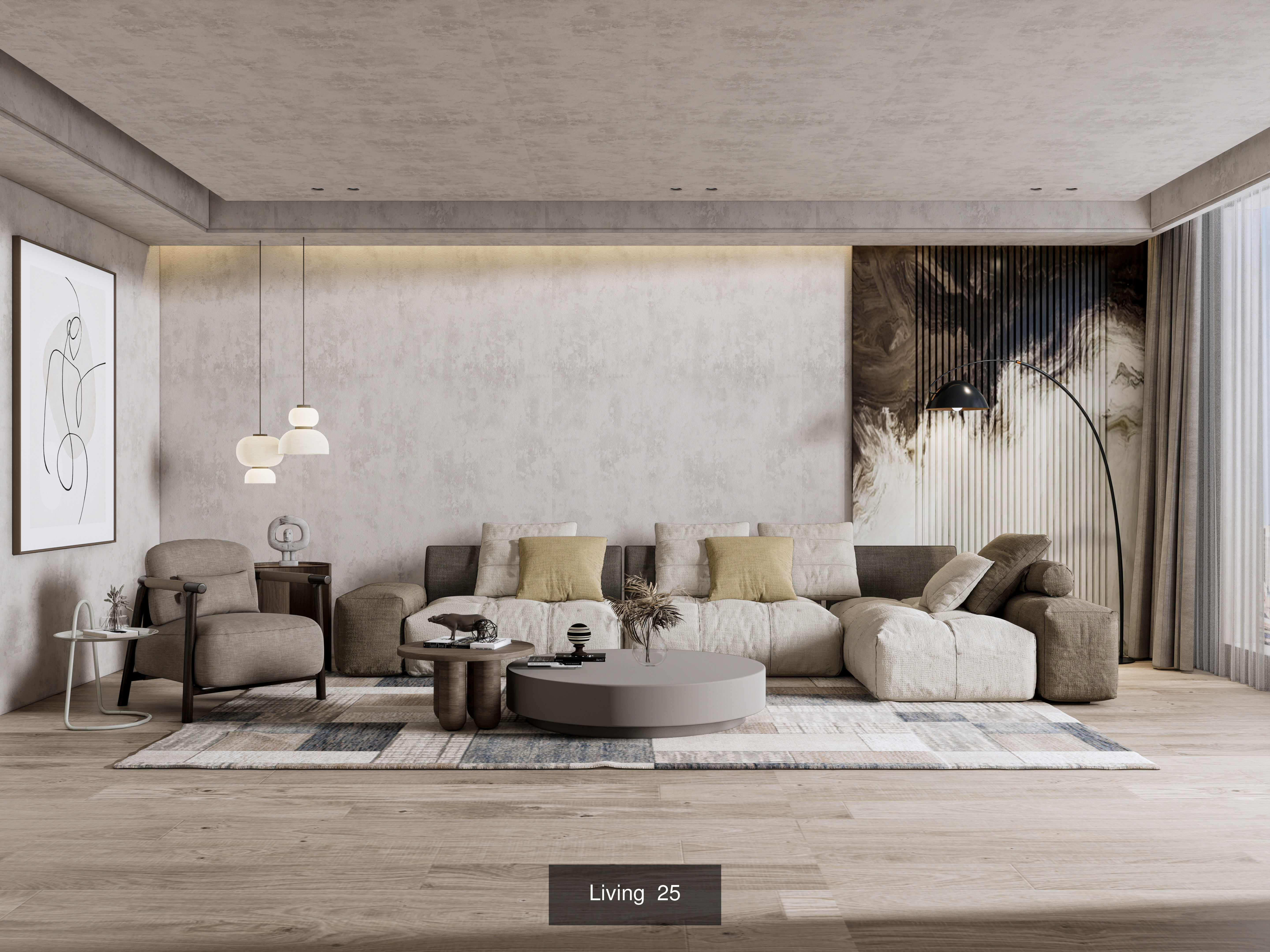 Modern Living Rooms Collection No 4 of 16 scenes _1