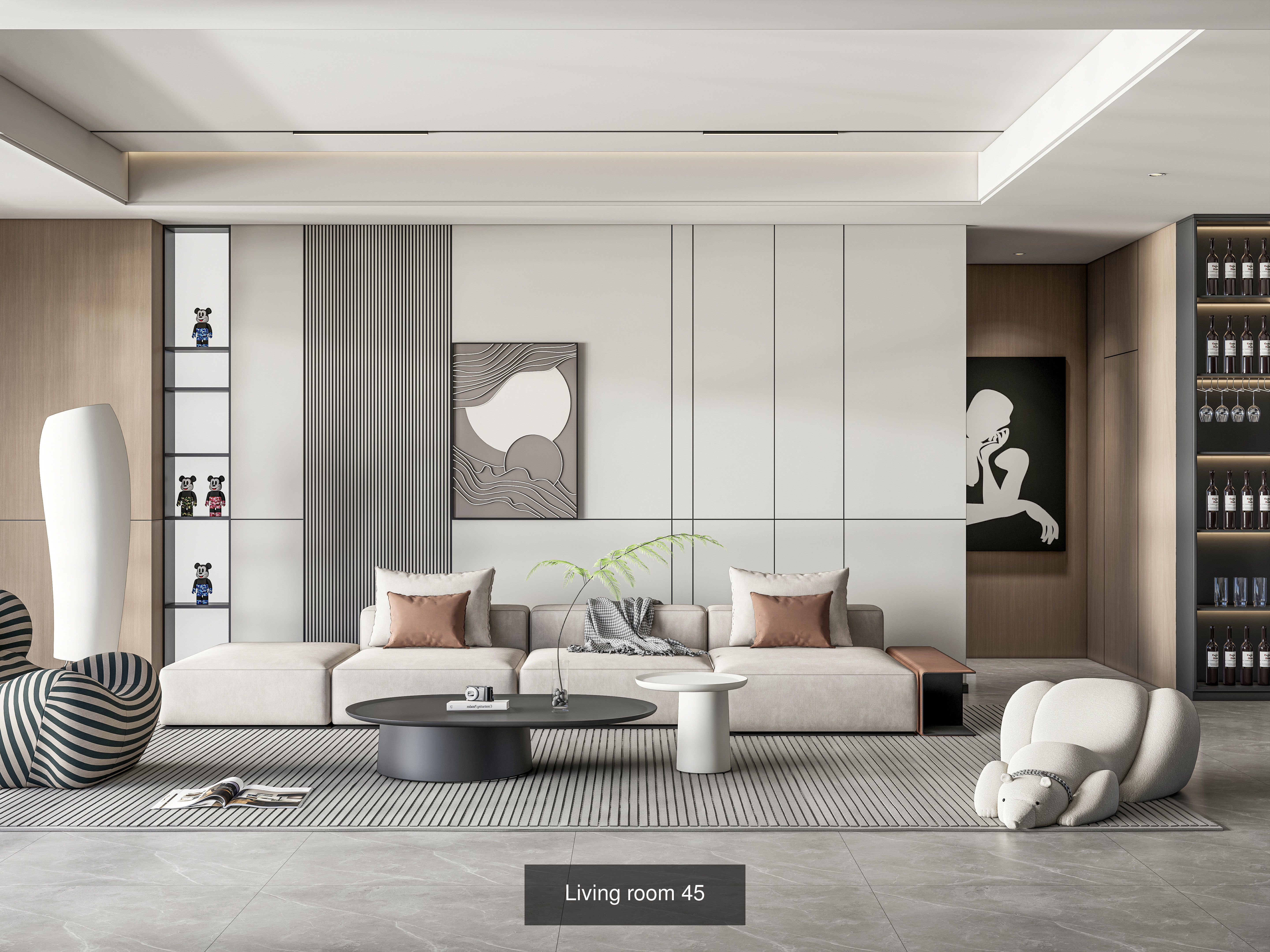 Modern Living Rooms Collection No 4 of 16 scenes _4