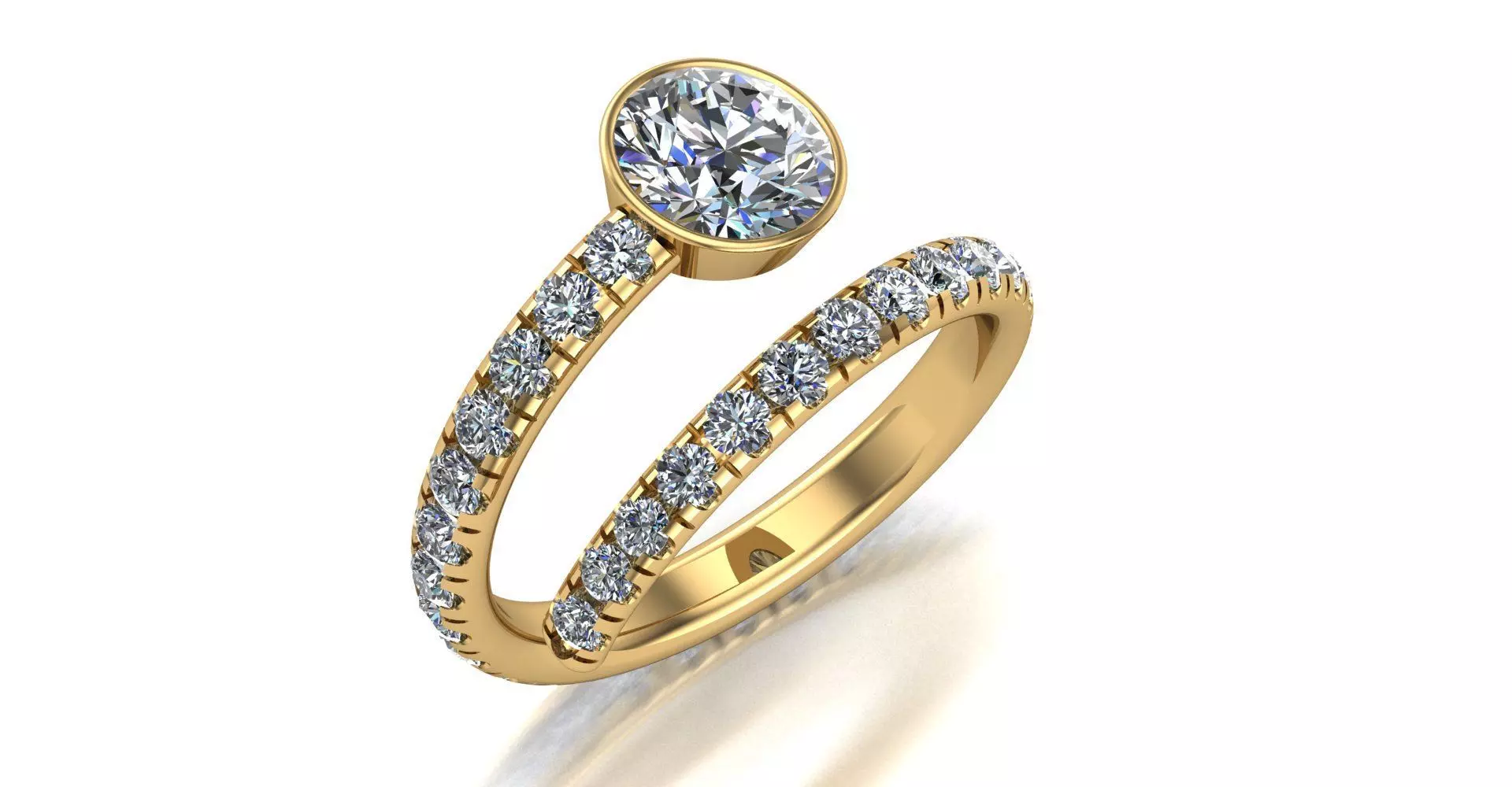 gold ring design  3D print model_0