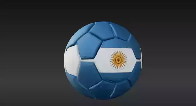 Argentina Football Ball Free 3D model