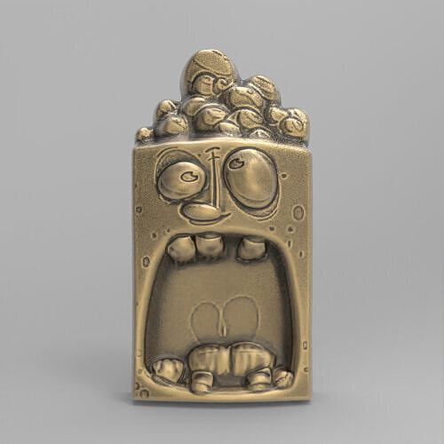 zombie face wall decor  3D print model