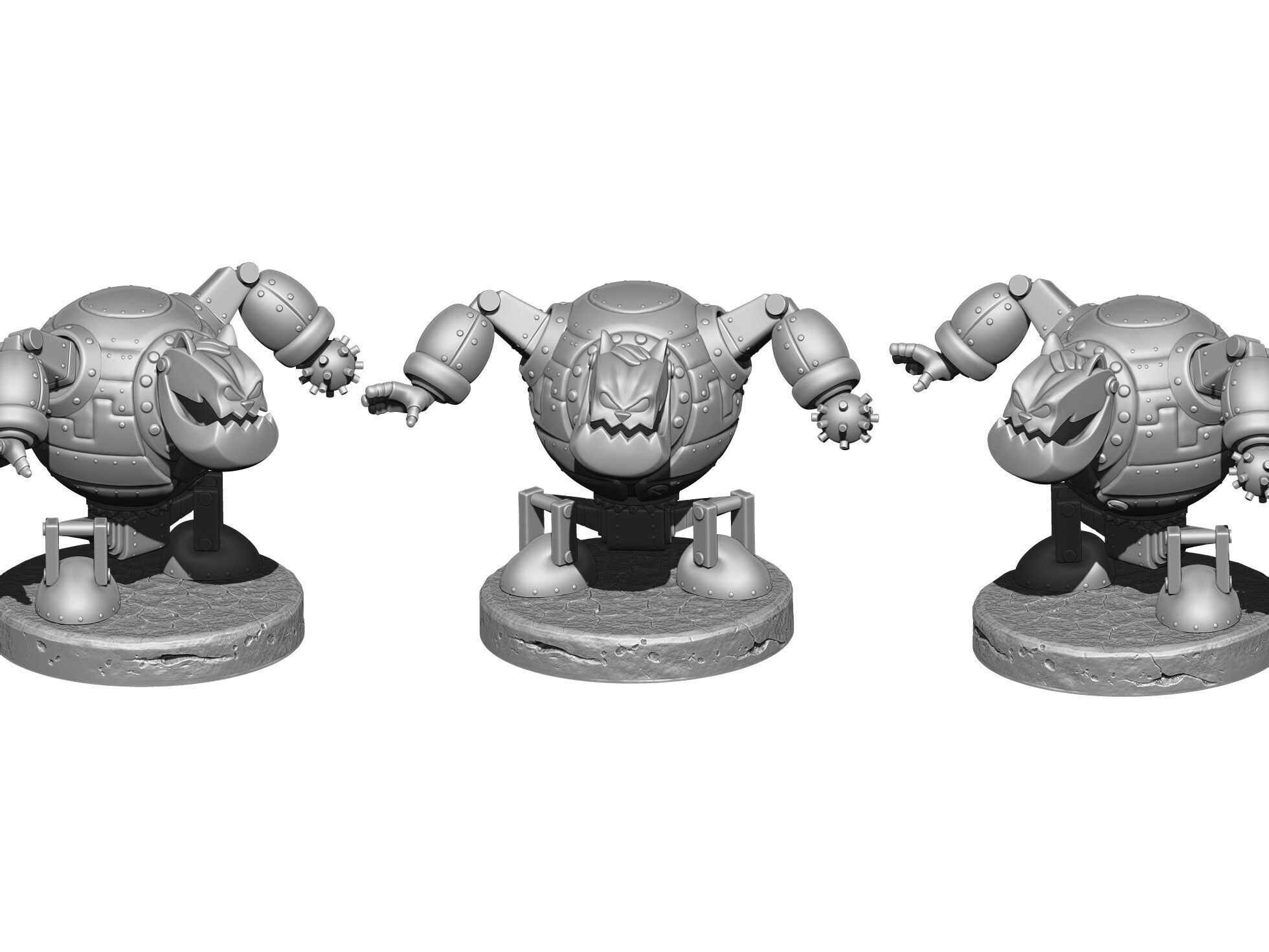 Robot Fat Cat for 3D printing STL 3D print model_15