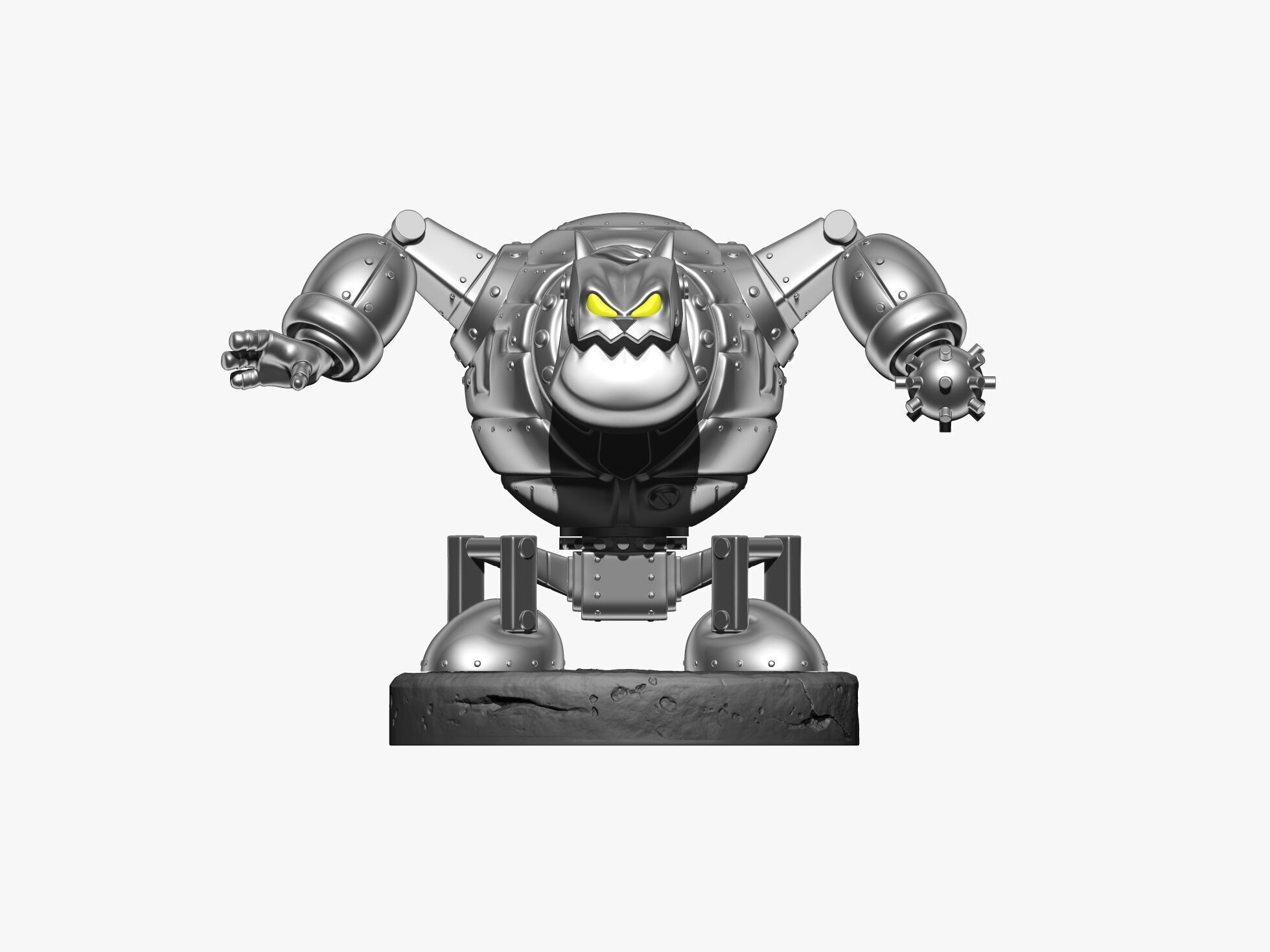 Robot Fat Cat for 3D printing STL 3D print model_24