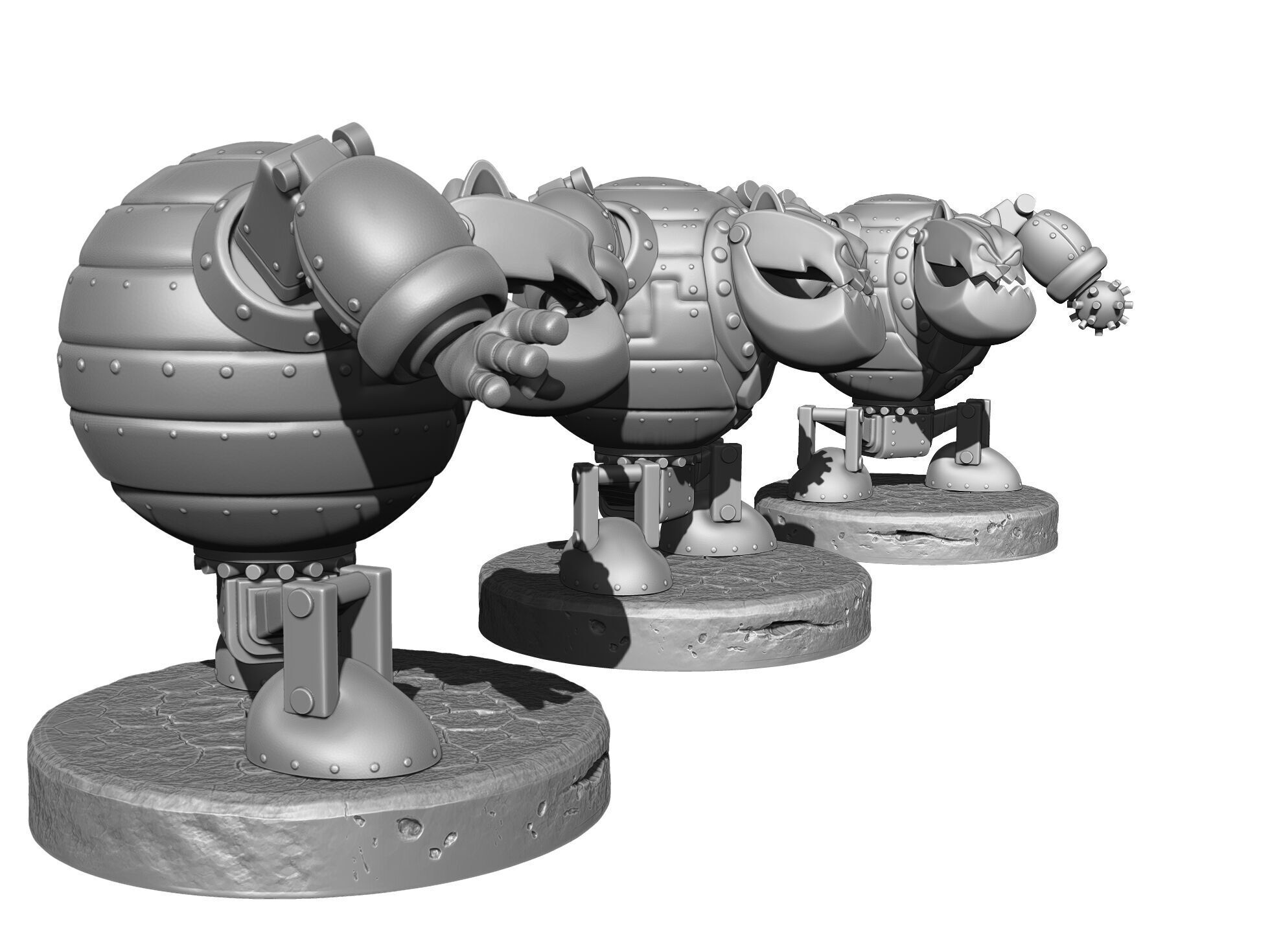 Robot Fat Cat for 3D printing STL 3D print model_18