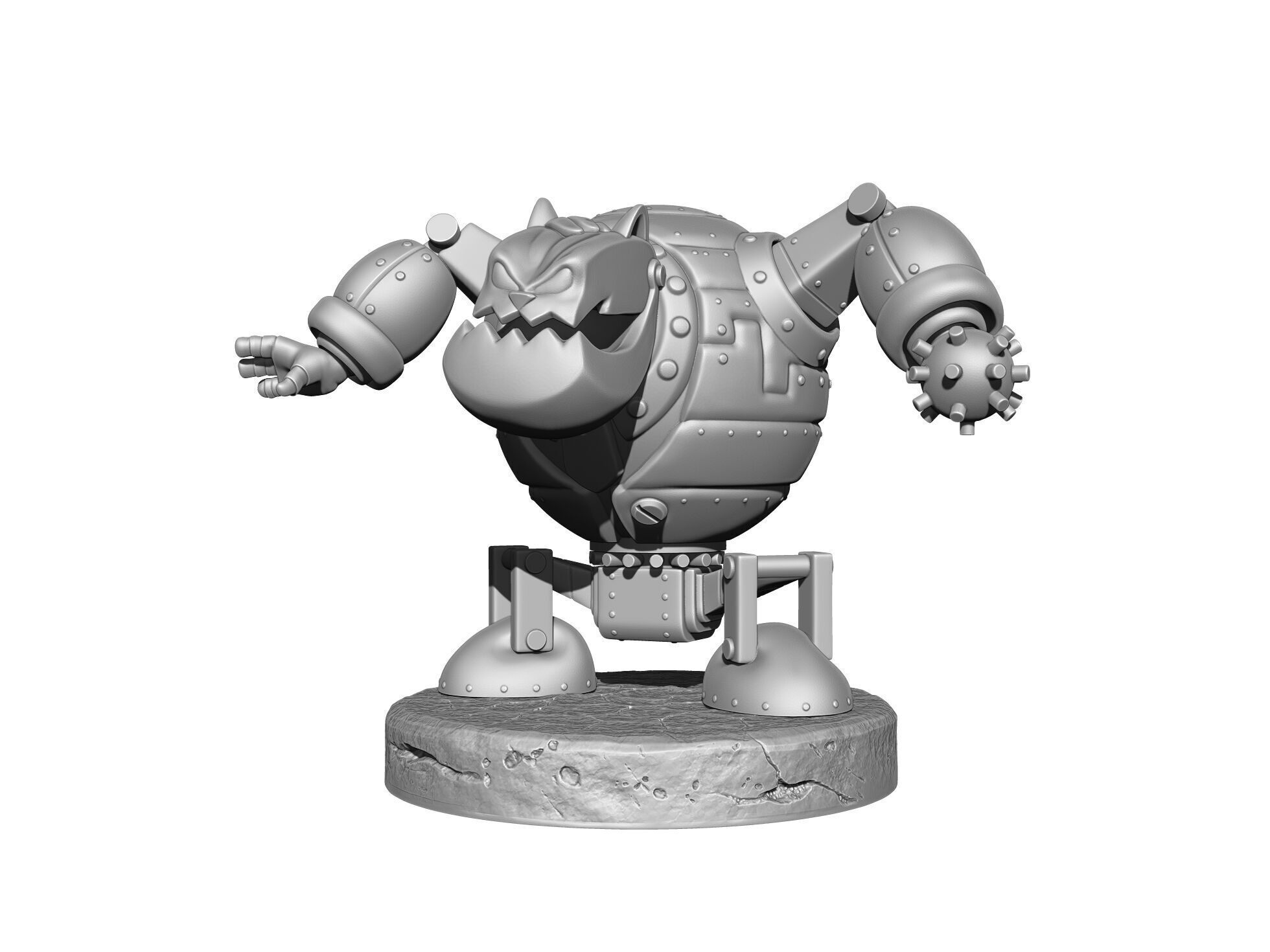 Robot Fat Cat for 3D printing STL 3D print model_5