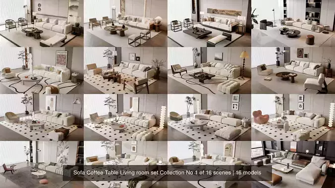 Sofa Coffee Table Living room set Collection No 1 of 16 scenes 