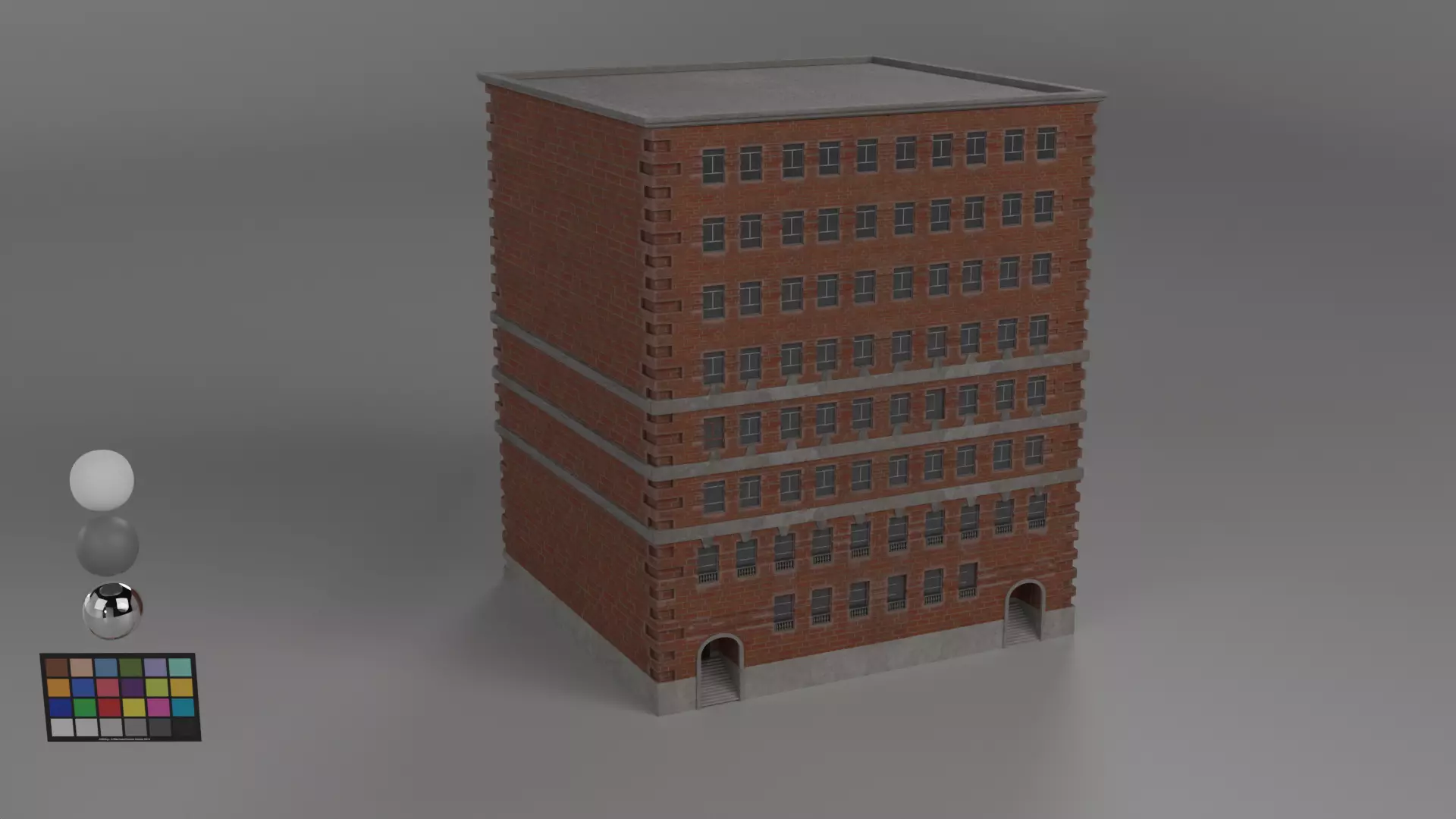 8 Buildings Pack Low-poly 3D model_0