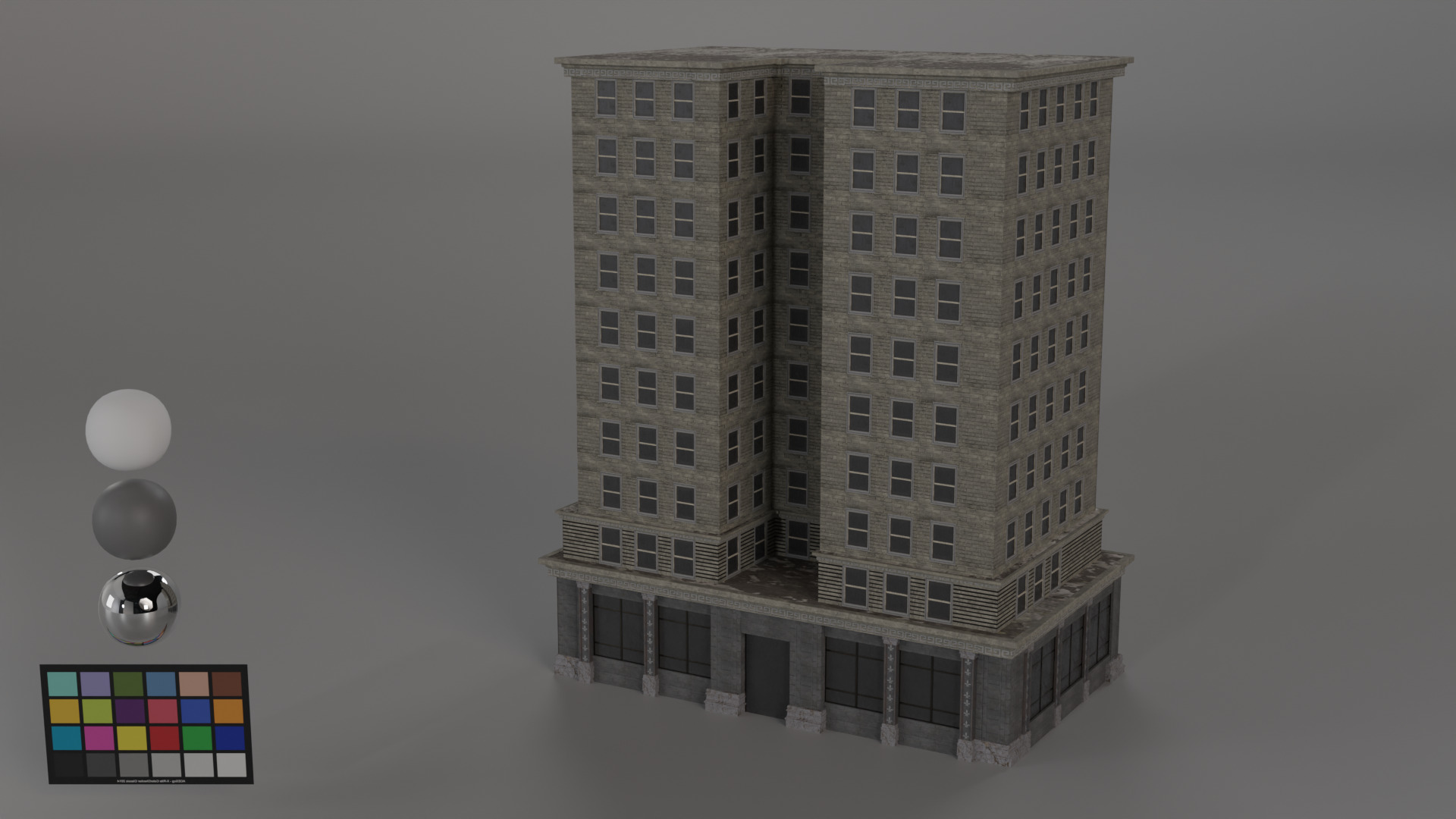 8 Buildings Pack Low-poly 3D model_6