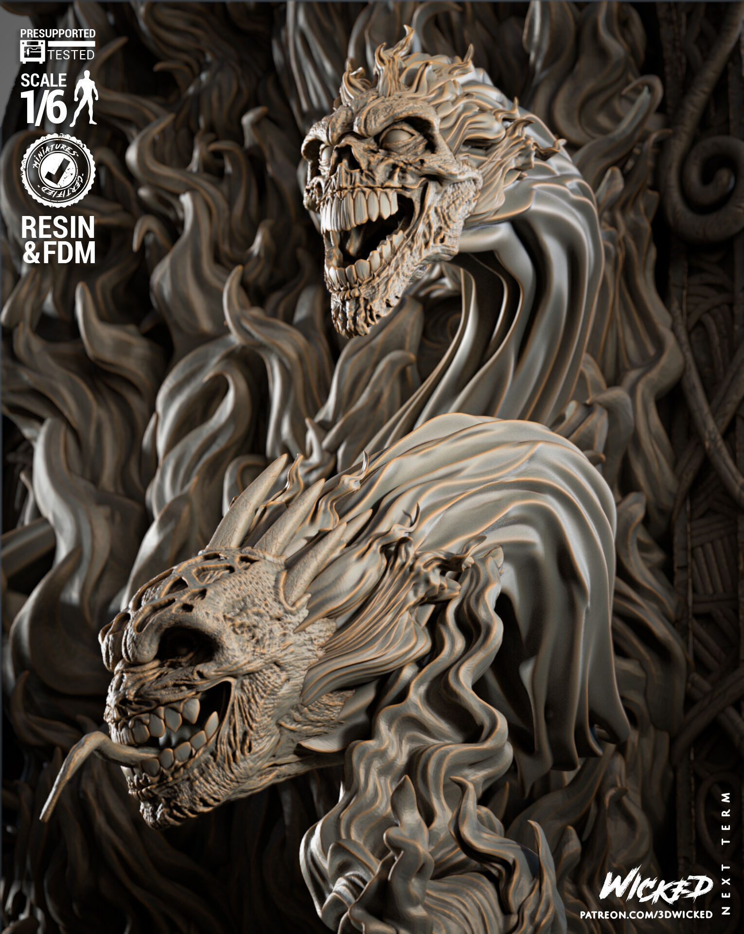 Wicked Marvel Black Heart Sculpture 3D print model_11