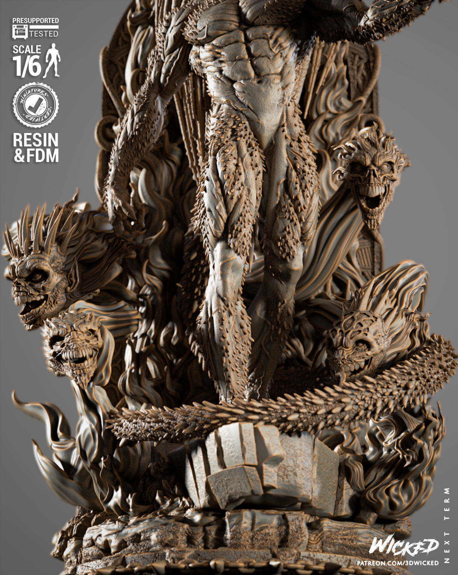 Wicked Marvel Black Heart Sculpture 3D print model_34