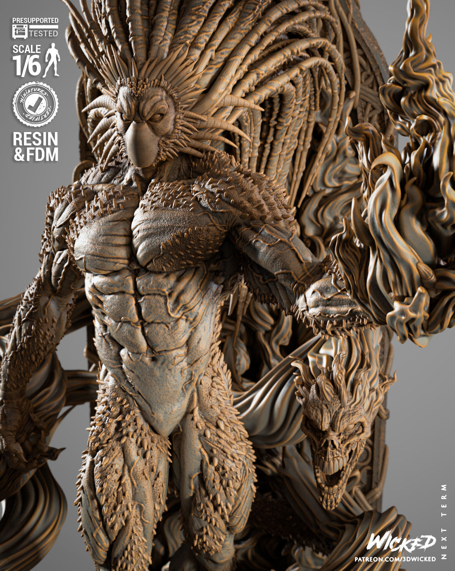 Wicked Marvel Black Heart Sculpture 3D print model_26