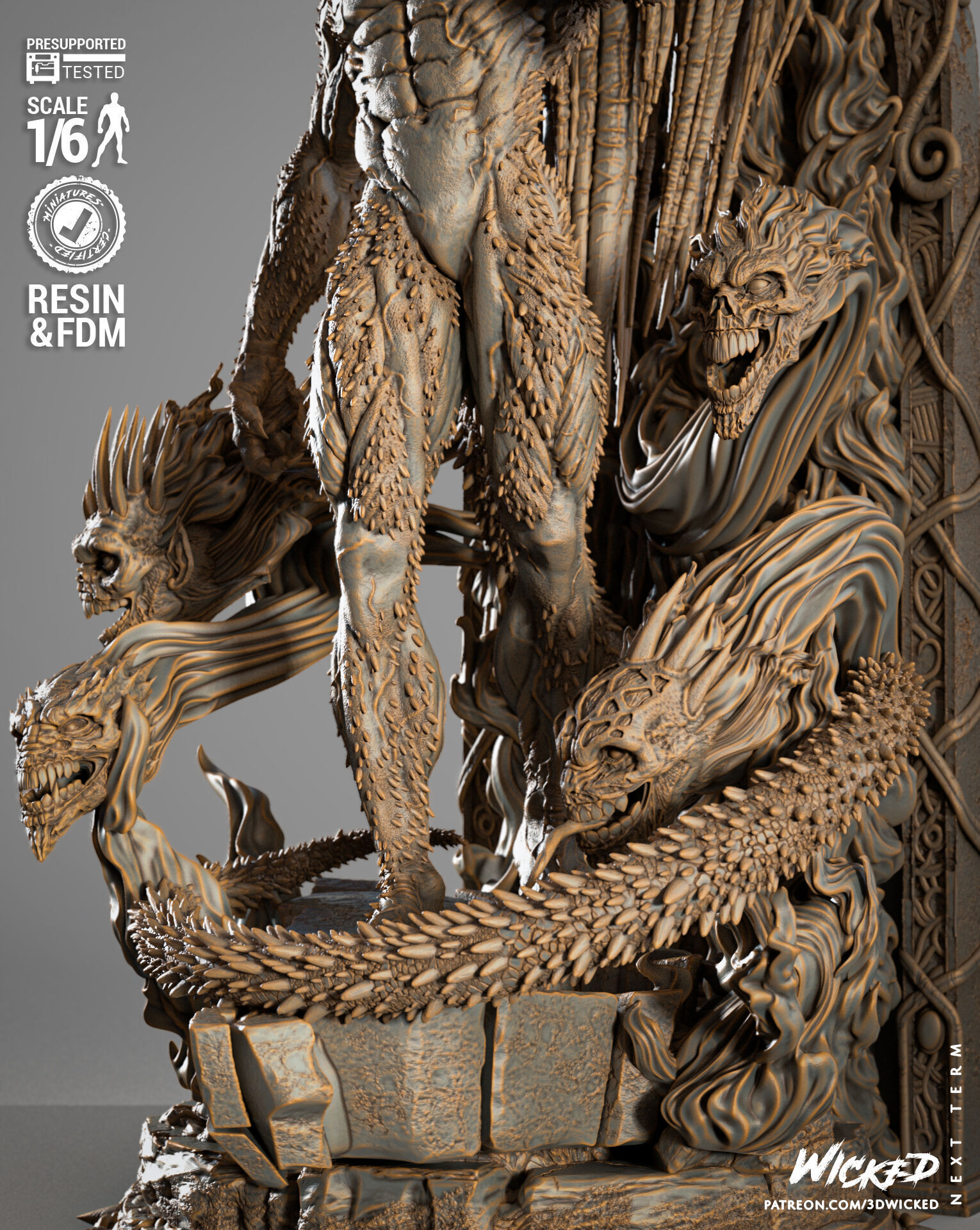 Wicked Marvel Black Heart Sculpture 3D print model_7