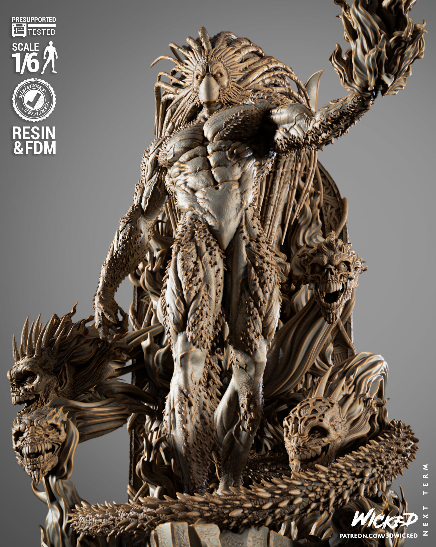 Wicked Marvel Black Heart Sculpture 3D print model_33