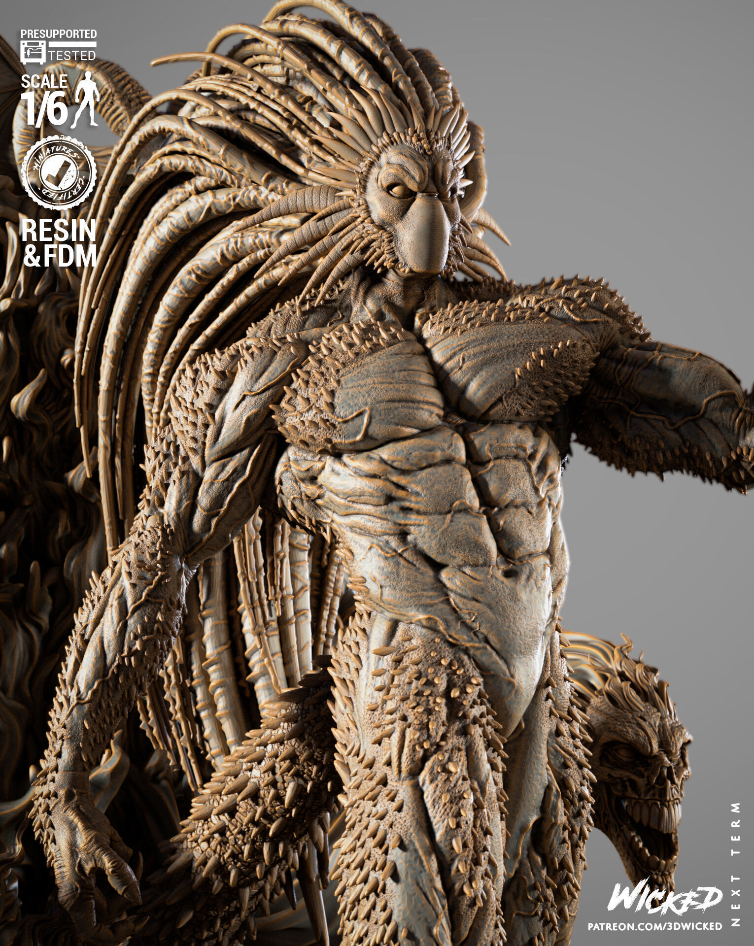 Wicked Marvel Black Heart Sculpture 3D print model_28