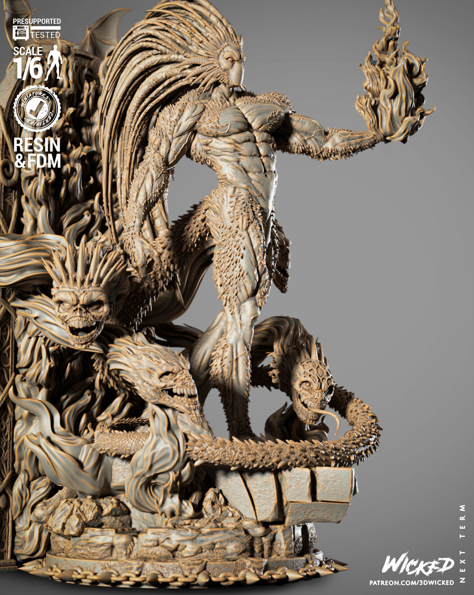 Wicked Marvel Black Heart Sculpture 3D print model_13