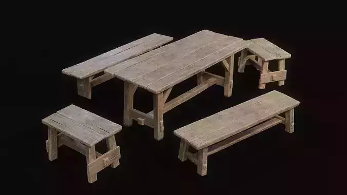 Medieval woden furniture