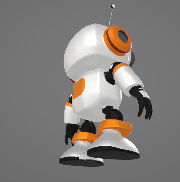 Tiny Decorative Robot - Design for Renders and Displays Low-poly 3D model_8