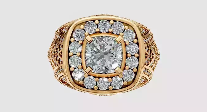 1-5 CT Cushion Diamond Ring