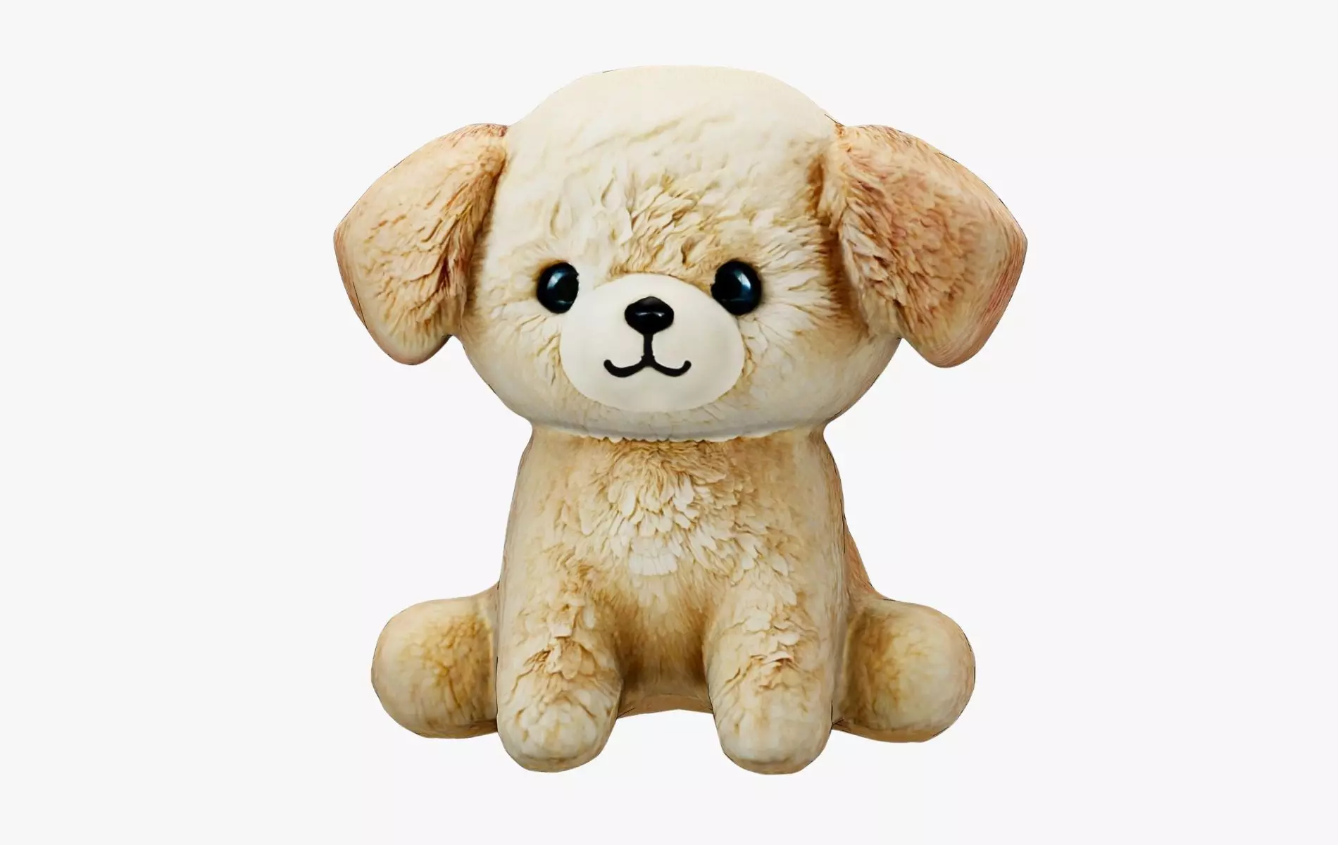 Dog Plushie Puppy Cartoon Chibi PBR Low-poly 3D model