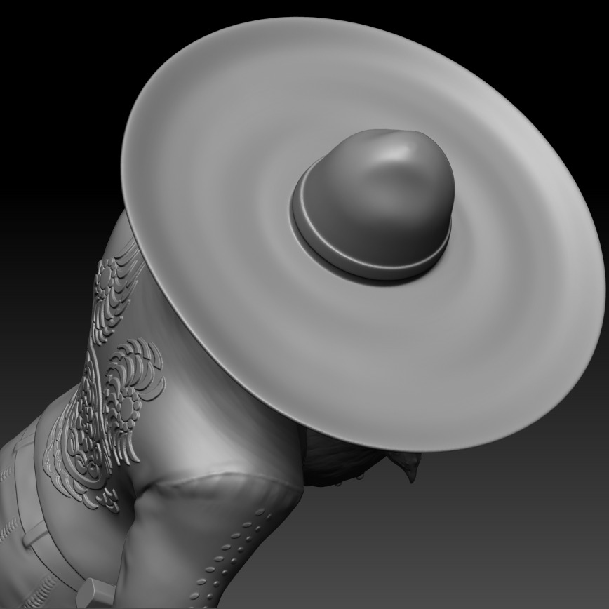 Mexican Charro Cockerel 3D print model_5