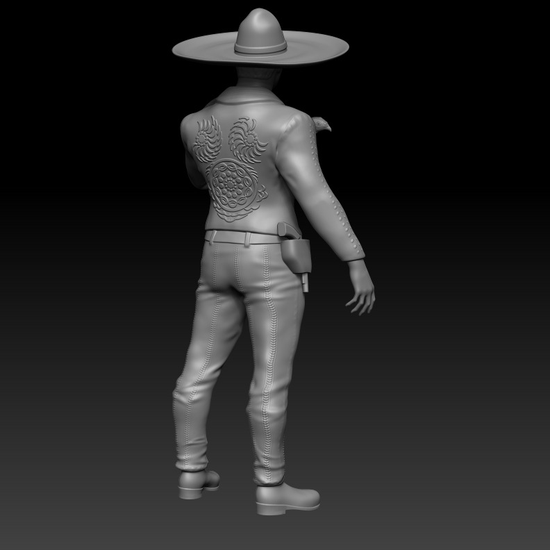 Mexican Charro Cockerel 3D print model_1