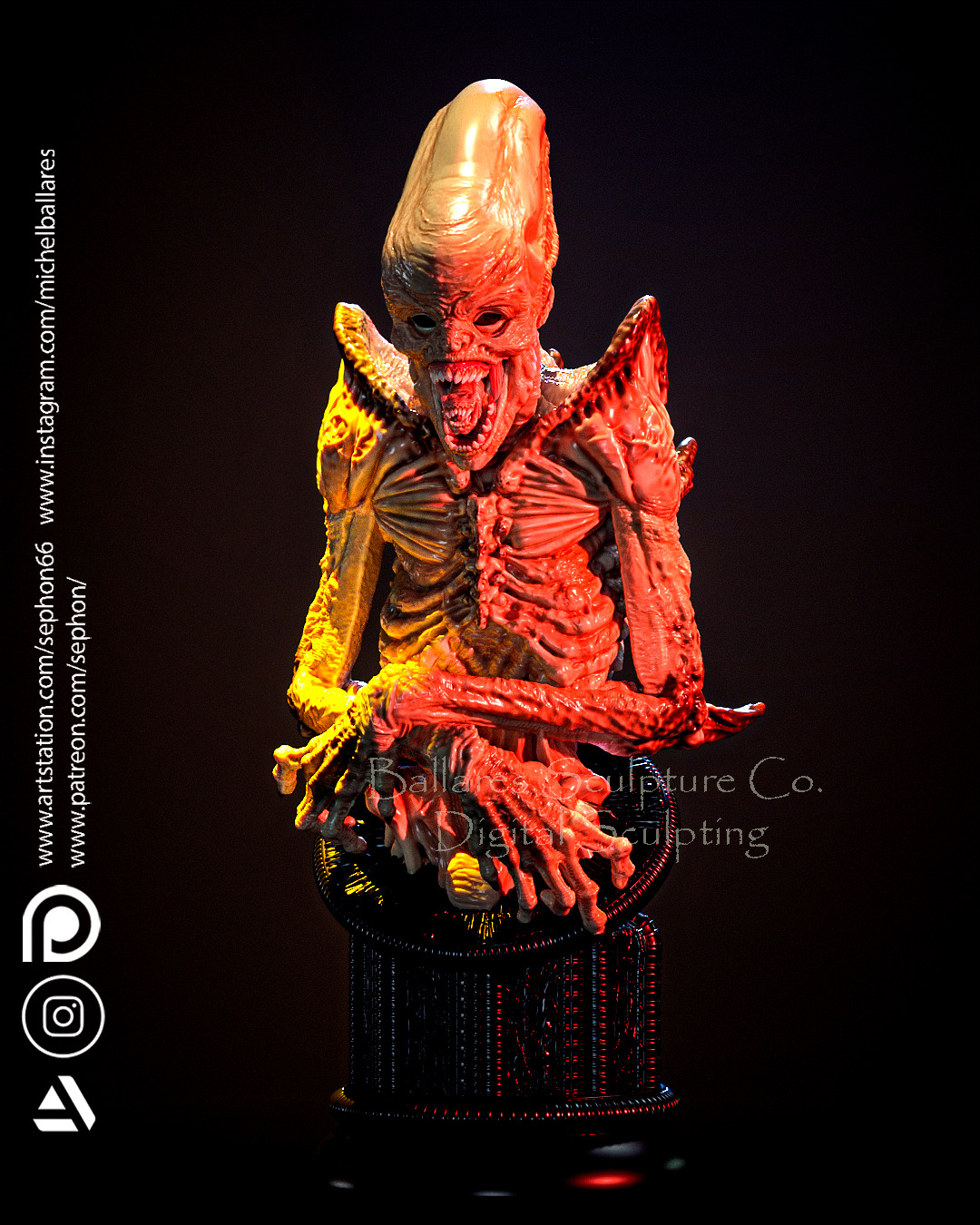ALIEN BUST BY CREATIVE GEEK MB 3D print model_1