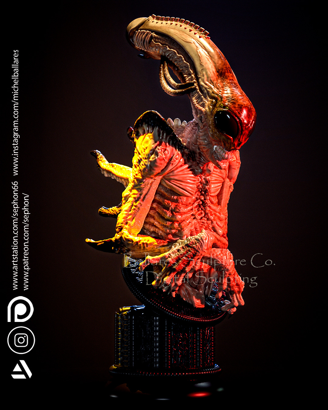 ALIEN BUST BY CREATIVE GEEK MB 3D print model_2