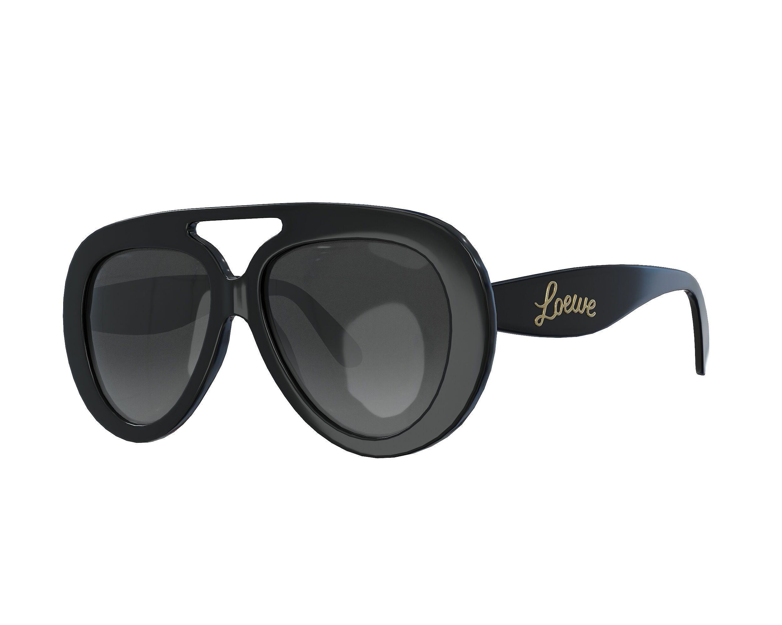 Loewe Round Spoiler Aviator Sunglasses Low-poly 3D model_1