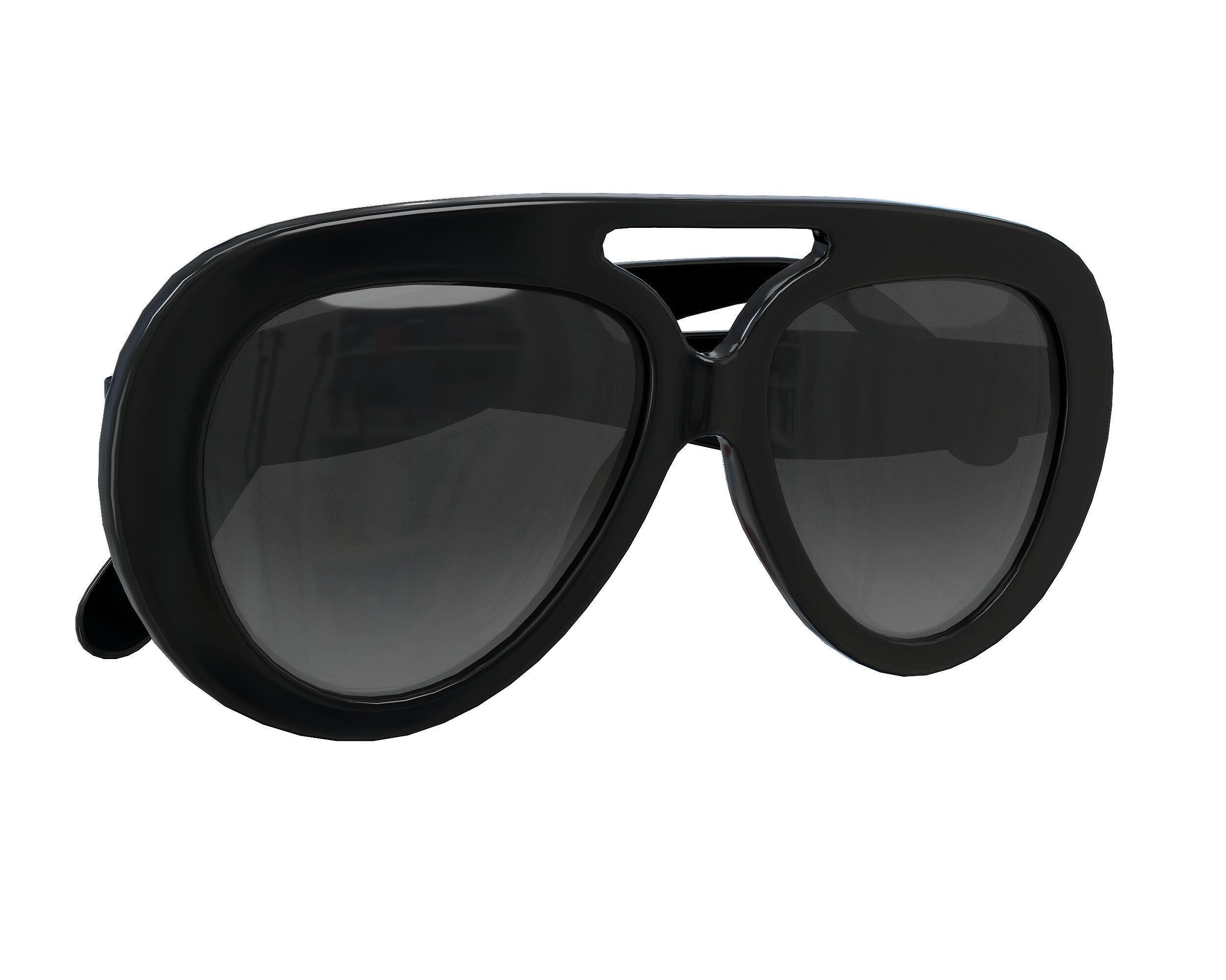 Loewe Round Spoiler Aviator Sunglasses Low-poly 3D model_8