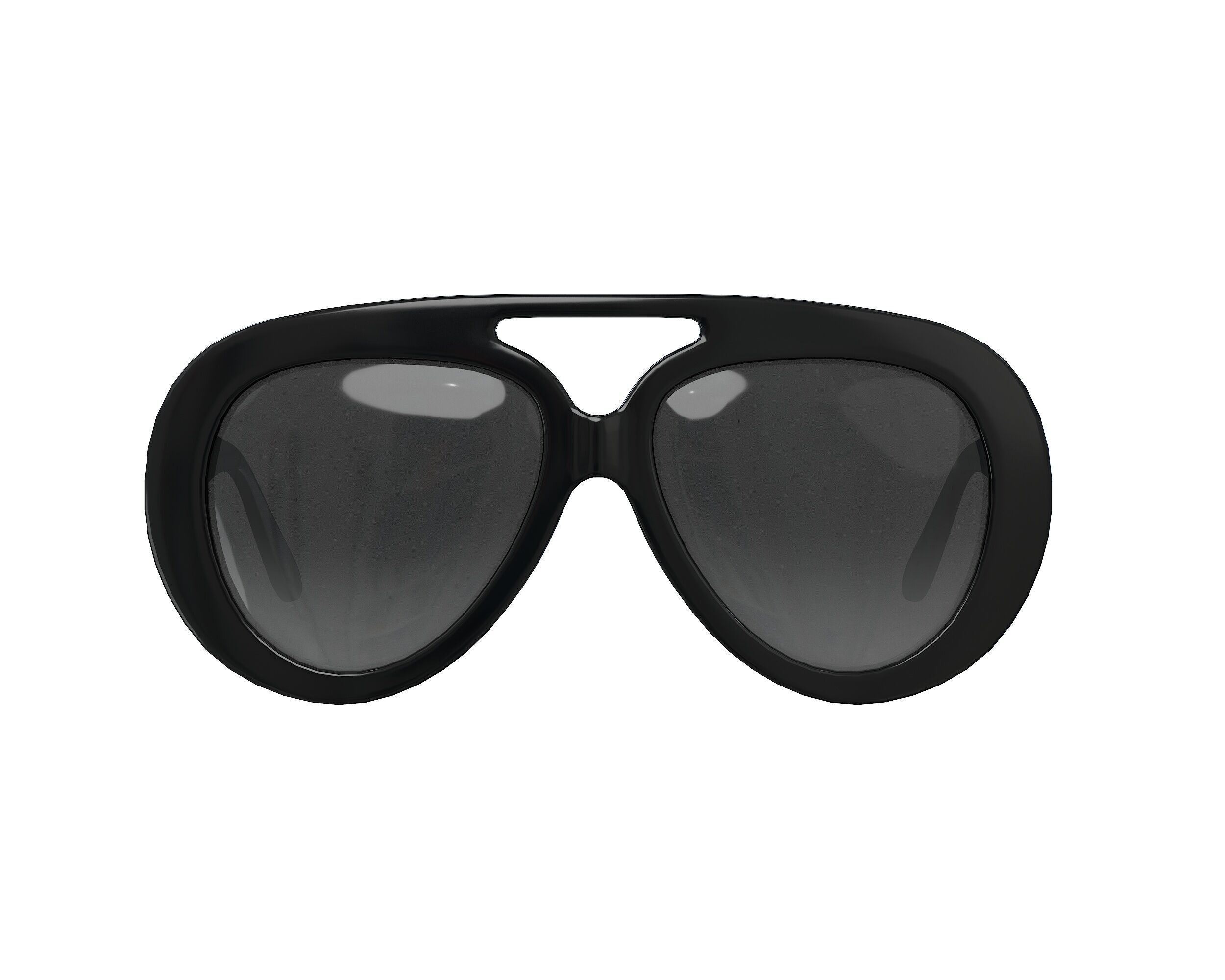Loewe Round Spoiler Aviator Sunglasses Low-poly 3D model_9