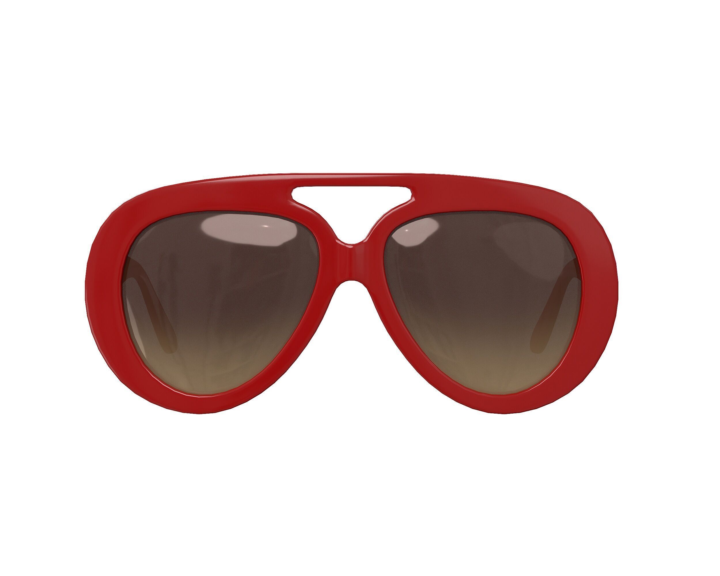 Loewe Round Spoiler Aviator Sunglasses Low-poly 3D model_14