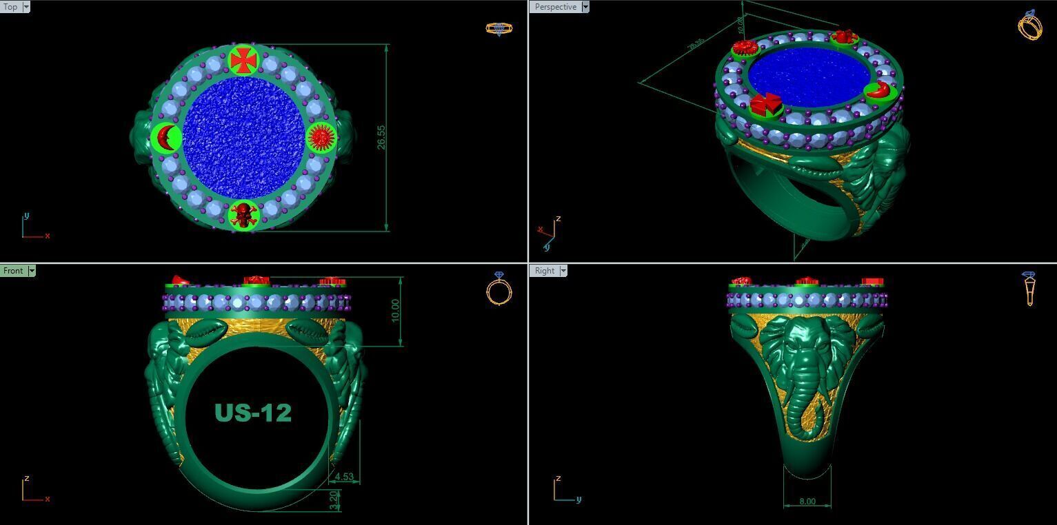 Elephant Ring 3D print model_4