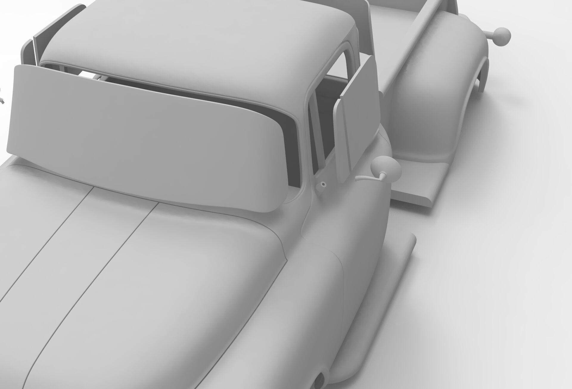 Dodge truck 1956 Rc body shell 3D print model_10