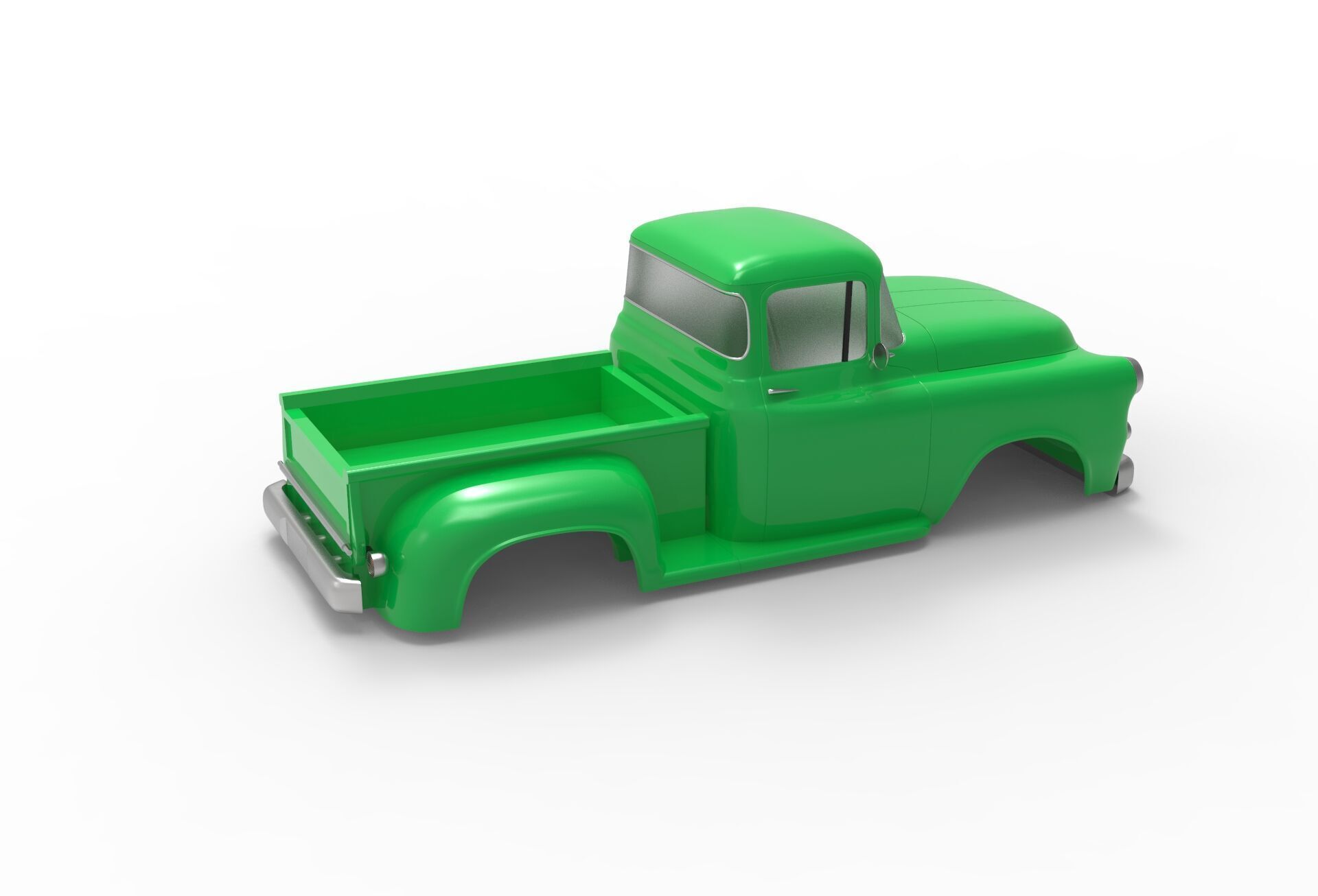 Dodge truck 1956 Rc body shell 3D print model_5