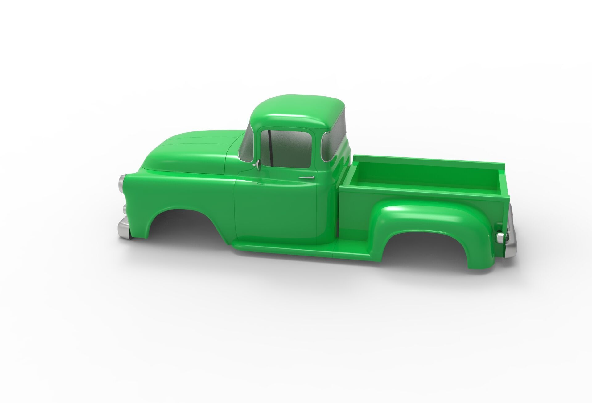 Dodge truck 1956 Rc body shell 3D print model_3