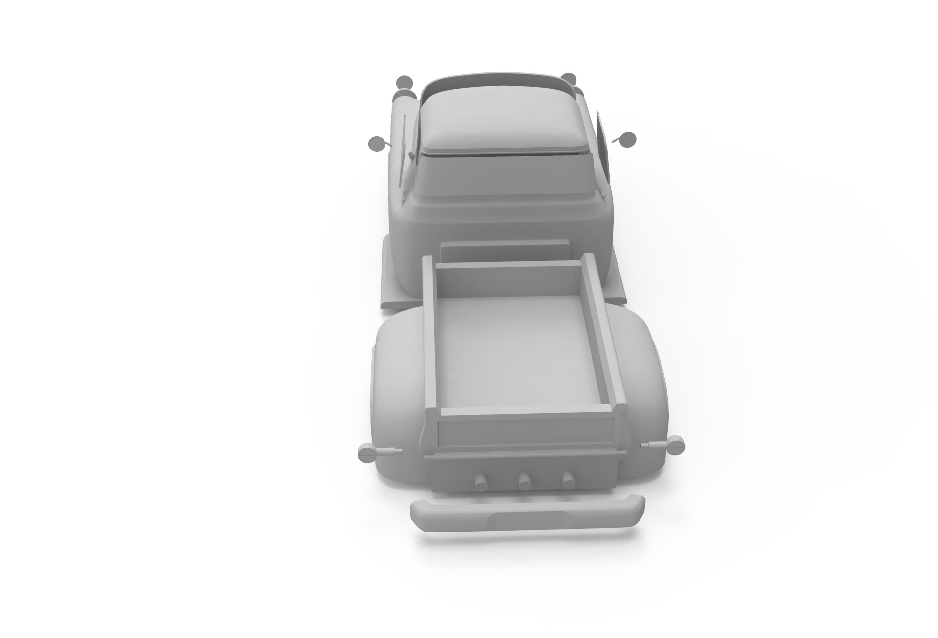 Dodge truck 1956 Rc body shell 3D print model_7