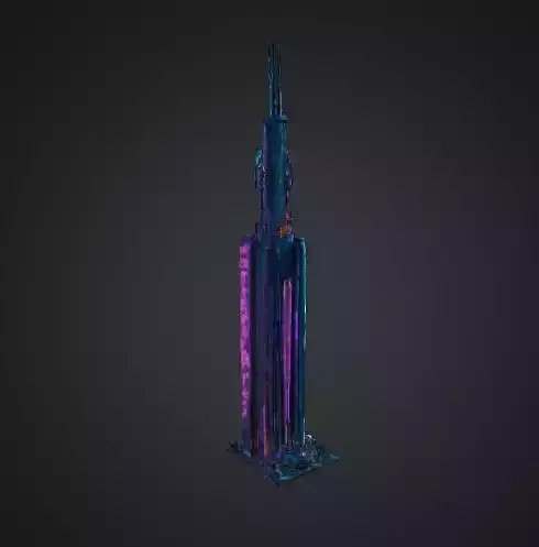 Cyberpunk Cityscape  Neon Abyss 3D model