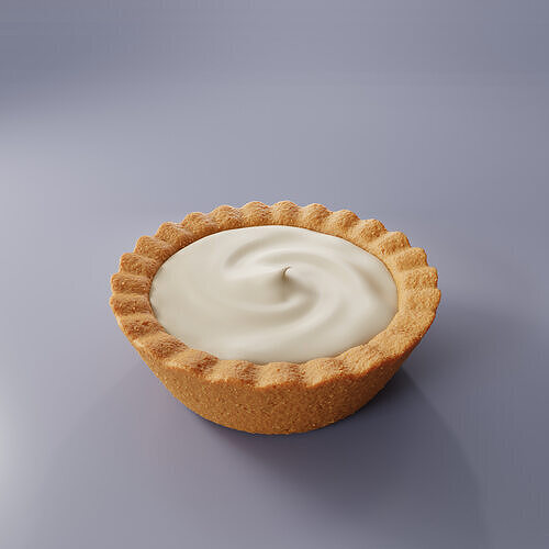 Realistic Mini Tart 3D model