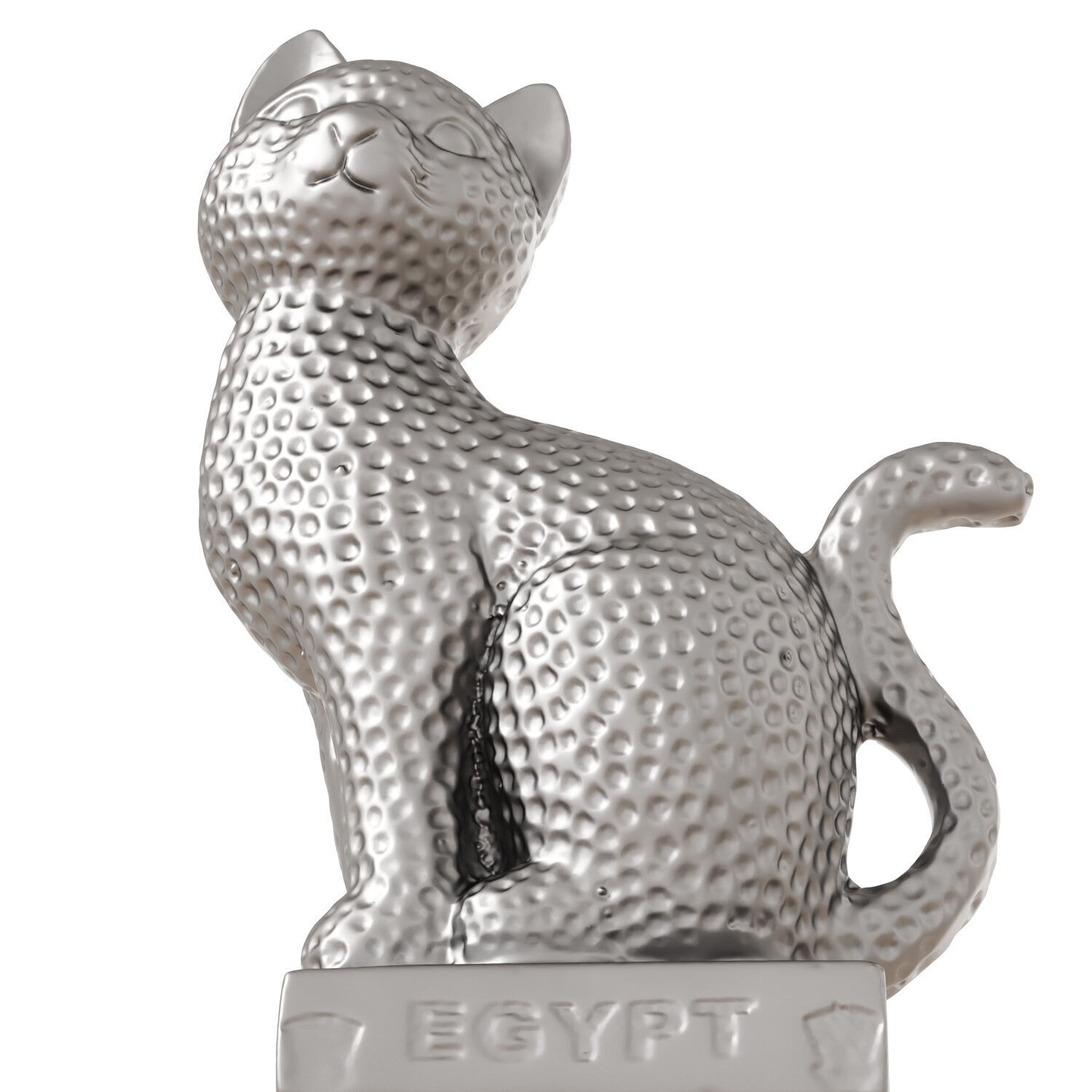 Egyptian cat figurine 3D model_4