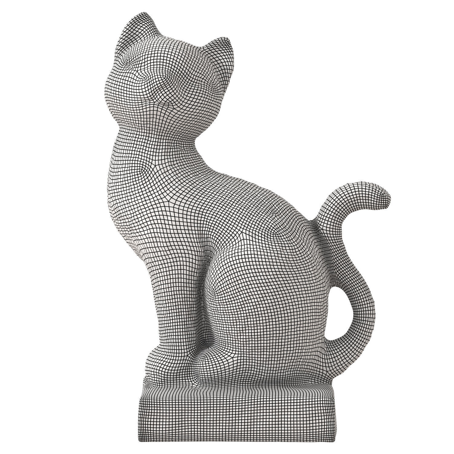 Egyptian cat figurine 3D model_5