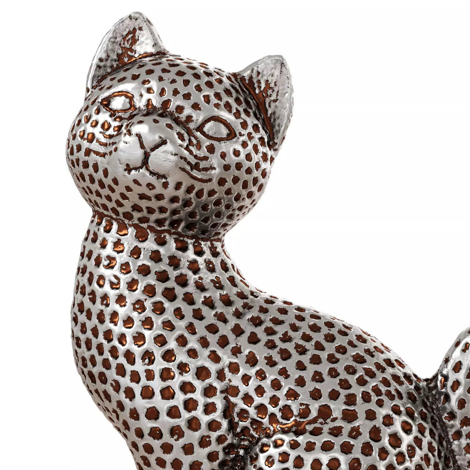 Egyptian cat figurine 3D model_0