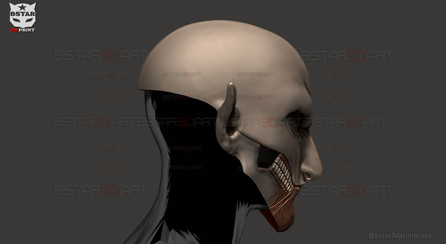 Eren Final Form Head Wearable - No Hair - Attack On Titan 3D print model_18