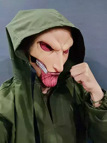 Eren Final Form Head  Wearable - No Hair - Attack On Titan