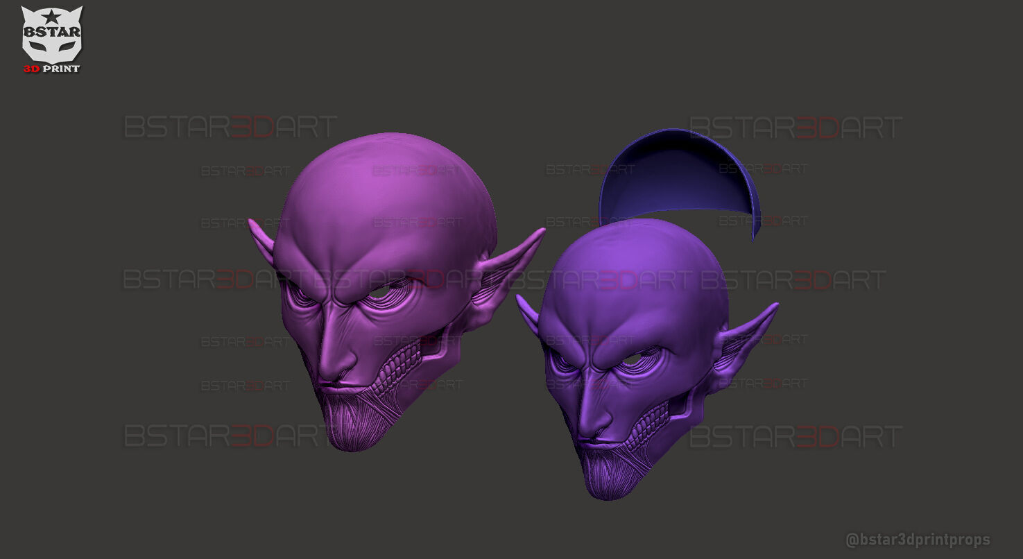 Eren Final Form Head Wearable - No Hair - Attack On Titan 3D print model_27